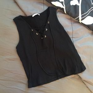 ZARA Lace-Up Top
